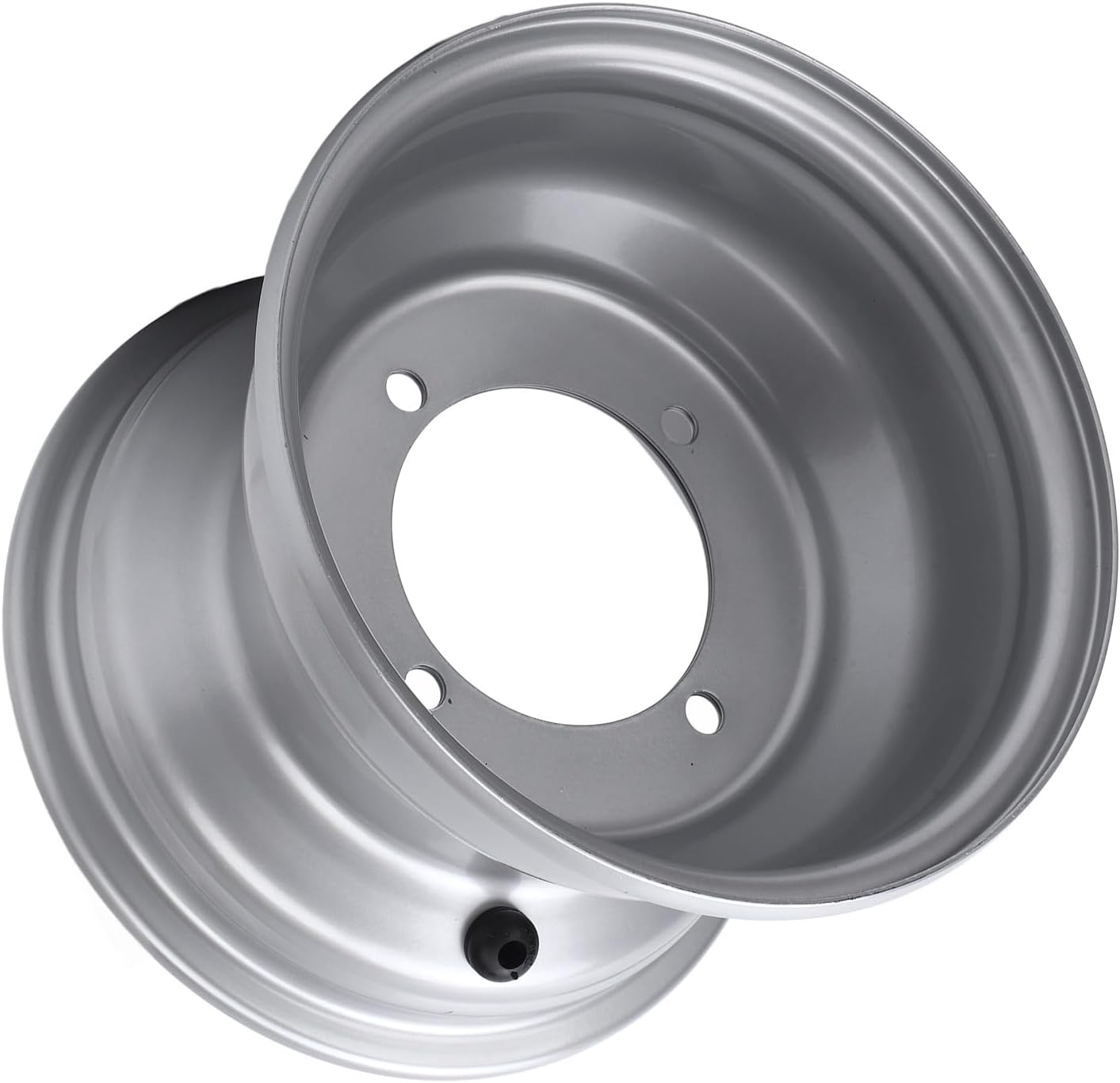18X9.50 8 ATV Wheel Rim Aluminum Alloy High Strength 8 Inch Wheel Rim Hub Go Karts Carts Silver (Four Hole (Hole Spacing: 110mm / 4.33in)