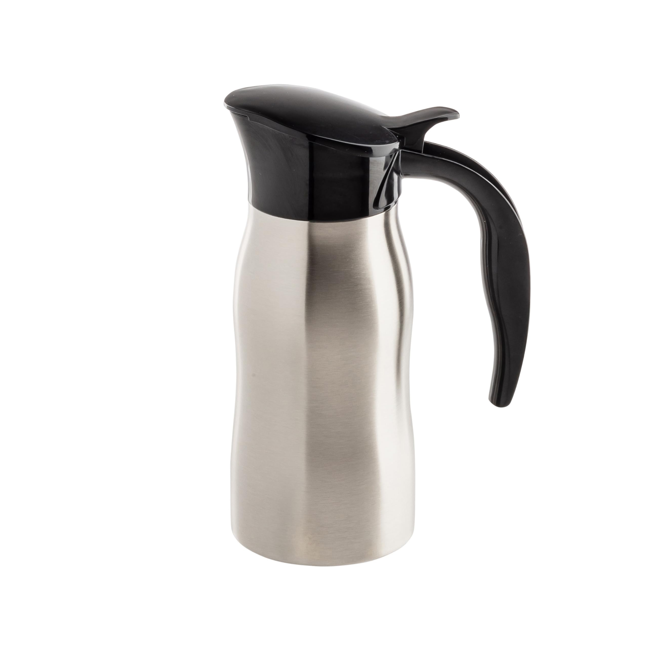 Carafe à café double paroi avec couvercle rabattable anti-goutte