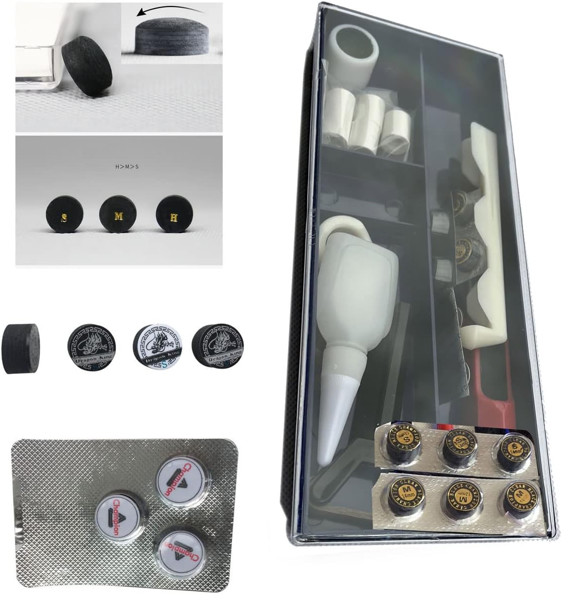 Gator Premium Pool Cue Tip Accessory Repair Kit for Billiard Stick Tips
