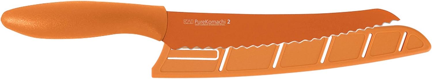 Kai PRO Pure Komachi 2 Bread Knife 8”, Wide Serrations are Gentle on Bread, Comfortable Handle Offers Secure Grip in Wet Conditions; Serrated Kitchen Knife Kai PRO Pure Komachi 2 Bread Knife 8”, Wide Serrations are Gentle on Bread, Comfortable Handle Offers Secure Grip in Wet Conditions; Serrated Kitchen Knife