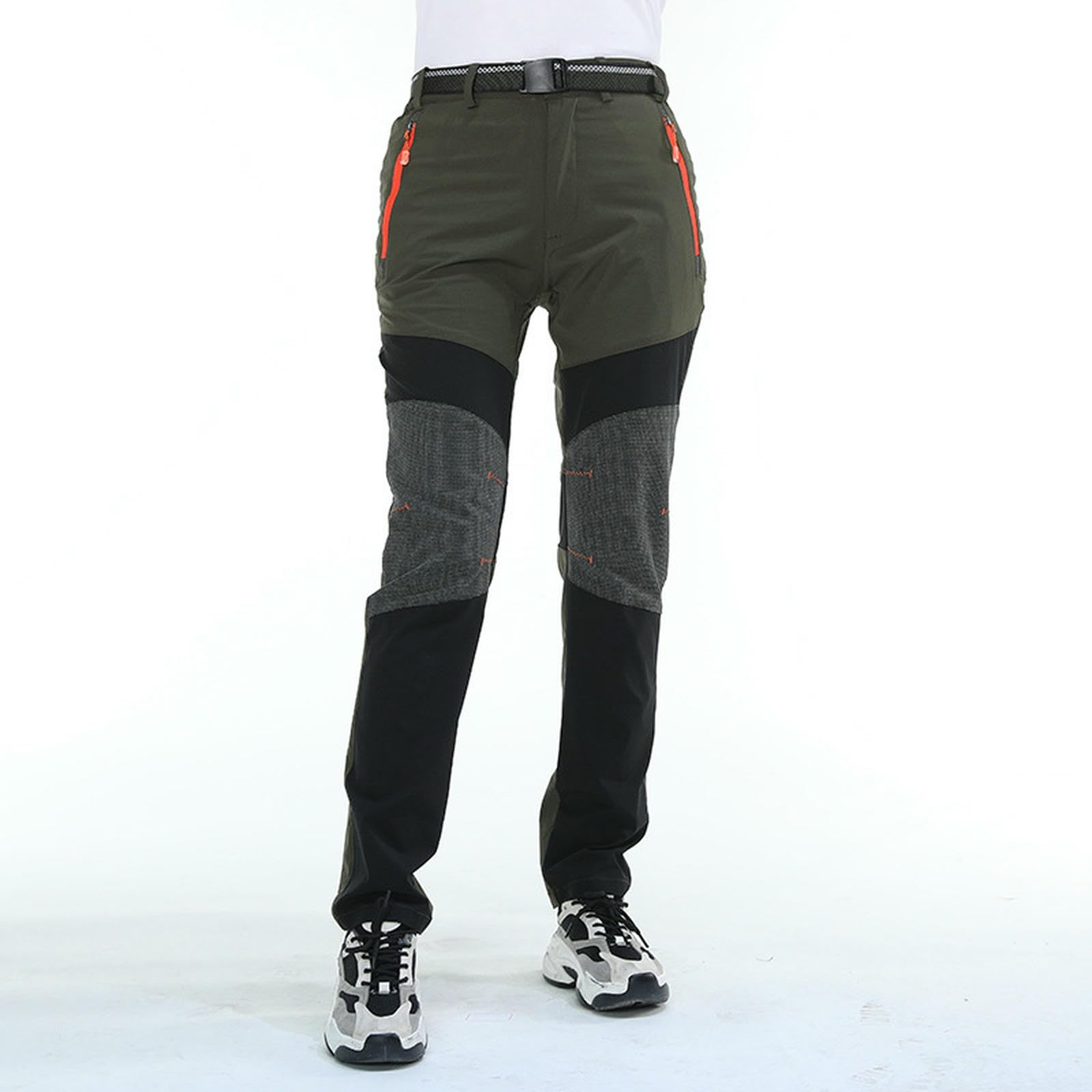 Pantaloni da Esterno di Grandi Dimensioni per Uomini E Donne Casual Giuntura A Tre Resistenti-Khaki Femmina-m