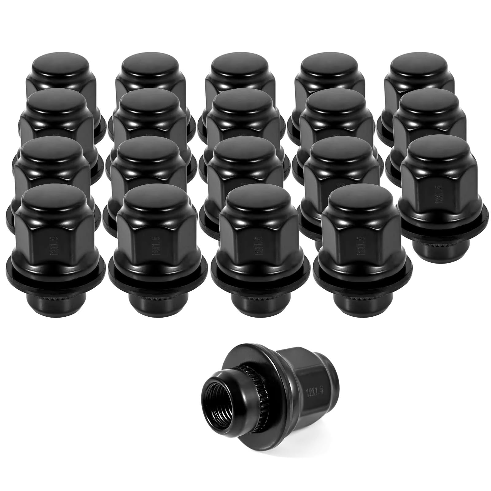 Tornillos Antirrobo Coche Compatible Con Toyota Pernos Para Cubo De Rueda, Tuercas De Seguridad, Accesorios M12x1.5 13/16" 21 Mm, Hexagonal 1.46x1.18 Pulgadas, 20 Piezas