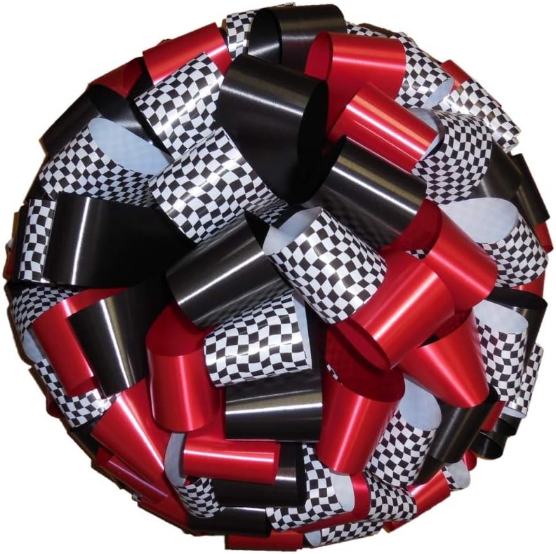 Checkered Car Bows (Green n Gold, 20")