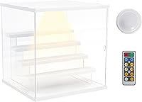 Vista 17 de Choowin Vitrina de acrílico transparente de 3 niveles para coleccionables, mini figuras, Pop Mart, Labubu, Sonny Angel, Smiski - Caja de exhibición