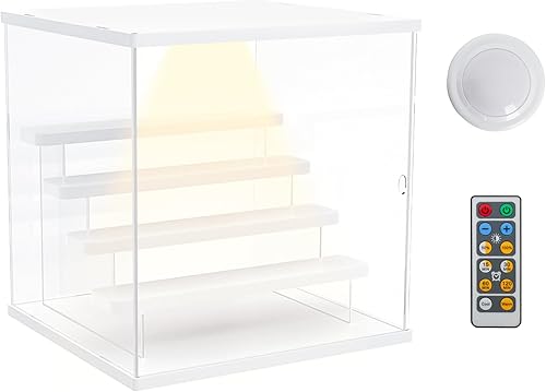 Miniatura 17 de Choowin Vitrina de acrílico transparente de 3 niveles para coleccionables, mini figuras, Pop Mart, Labubu, Sonny Angel, Smiski - Caja de exhibición