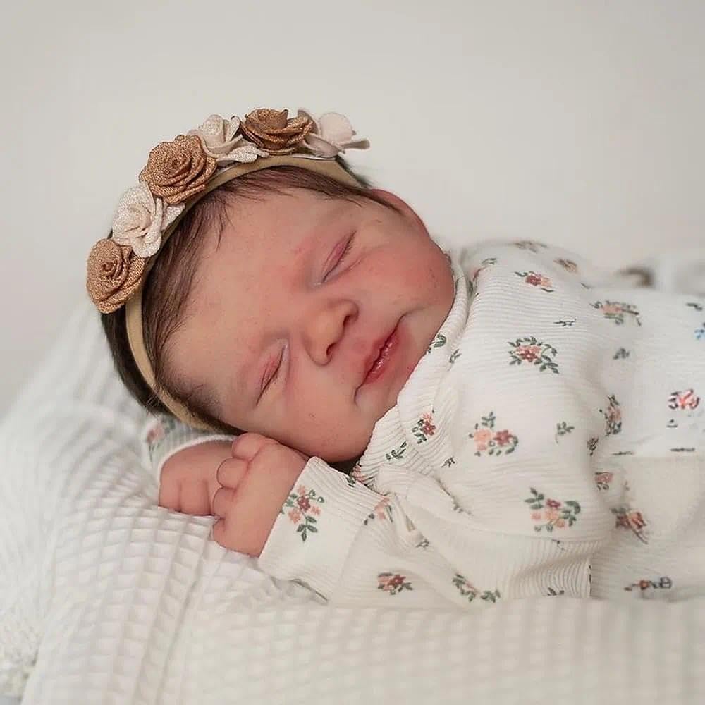 Anano Realistische Silikon Reborn Puppe Mädchen 45cm Babypuppe Lebensechte Vollsilikon Baby Mit Wasserfestem, Fühlt Sich An Wie EIN Echtes Baby – Für Kinder Ab 3 Jahren