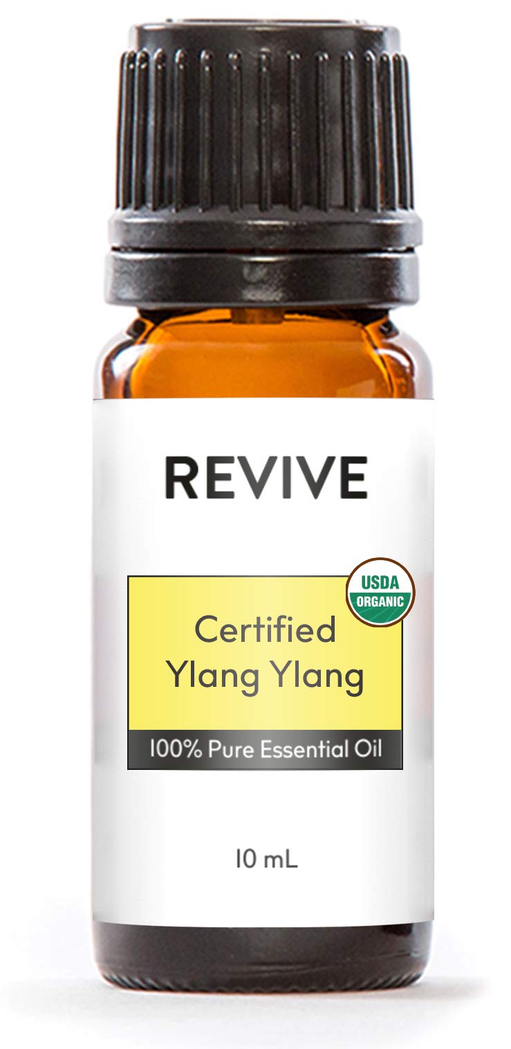 USDA Certified Organic Ylang Ylang Essential Oil by Revive Essential Oils - 100% Pure Therapeutic Grade, for Diffuser, Humidifier, Massage, Aromatherapy, Skin & Hair Care