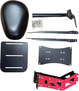 11-inch electric scooter seat - adjustable large seat with shock absorption, reinforced seat + trunk bracket, suitable for V7/Teewing X5/BOYUEDA/Yume/TIFGALOP, installation size 9.45.1 inches