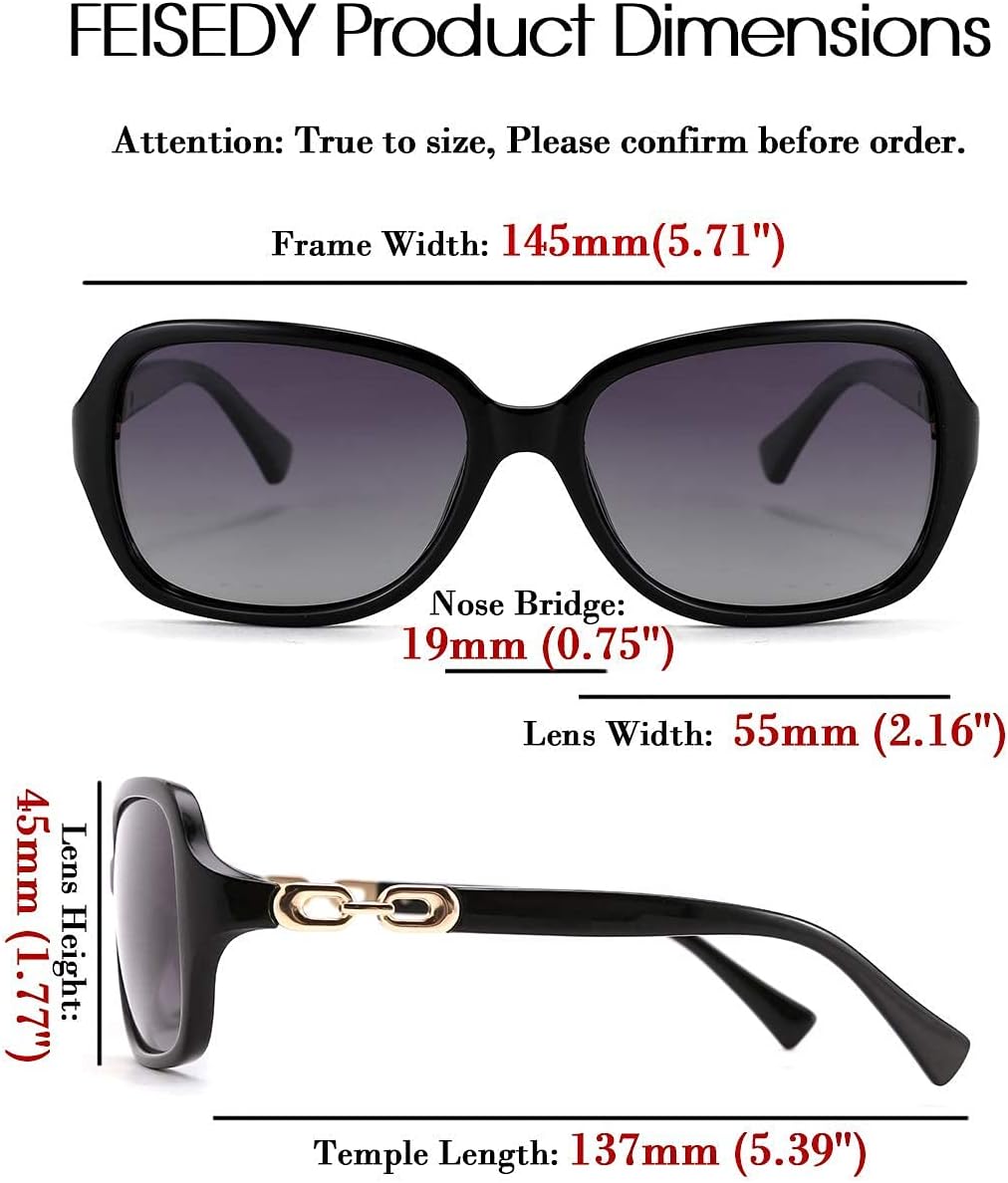 FEISEDY Vintage Square Polarized Sunglasses for Women UV400 Travel Driving Fashion Arcuate Sunglasses B2526 - Image 6