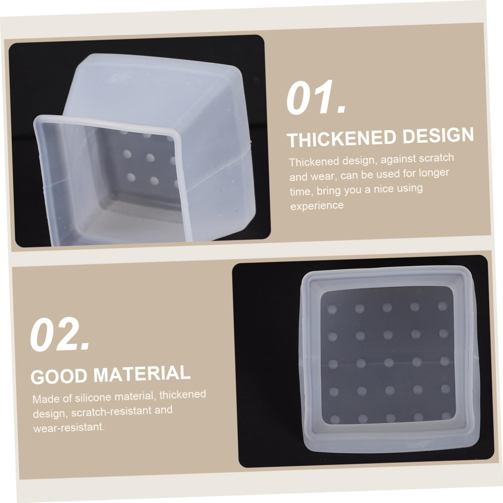 DOITOOL 10 Fundas de Silicona para Patas de Silla Protectores de Suelo Antideslizantes para Sillas y Mobiliario Hogareño