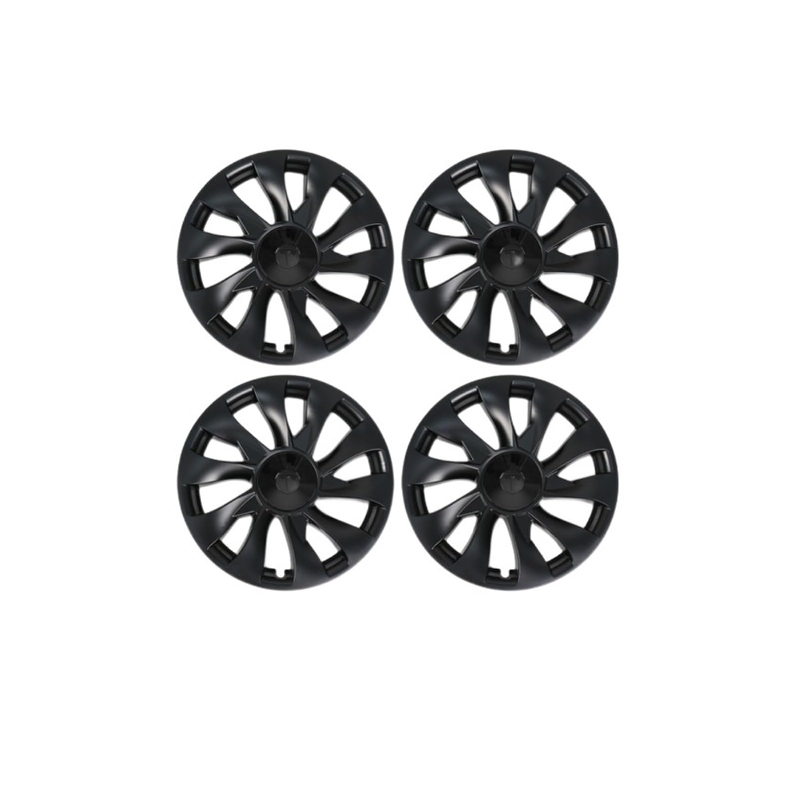 4 STUKS 18-inch wieldop, compatibel met Tesla Model 3 Highland 2024 naafdoppen prestatie vervangende wieldop volledige velgafdekking accessoires(Matte Black