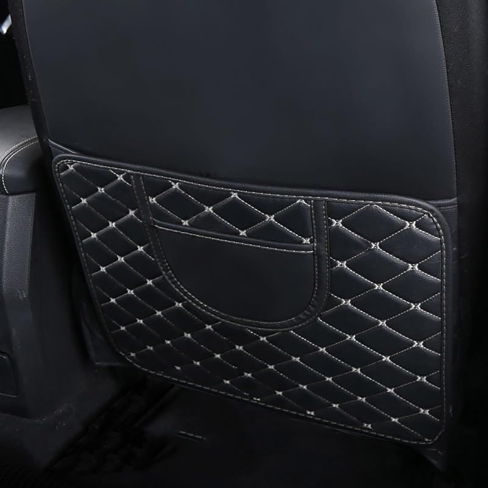 2 Piezas Almohadillas Antipatadas Asiento Coche para Peugeot 406/407/408/4007/4008/508/5008, Cuero Respaldo Asiento Trasero Almohadillas Impermeable Protectora Pad Accesorios Interior