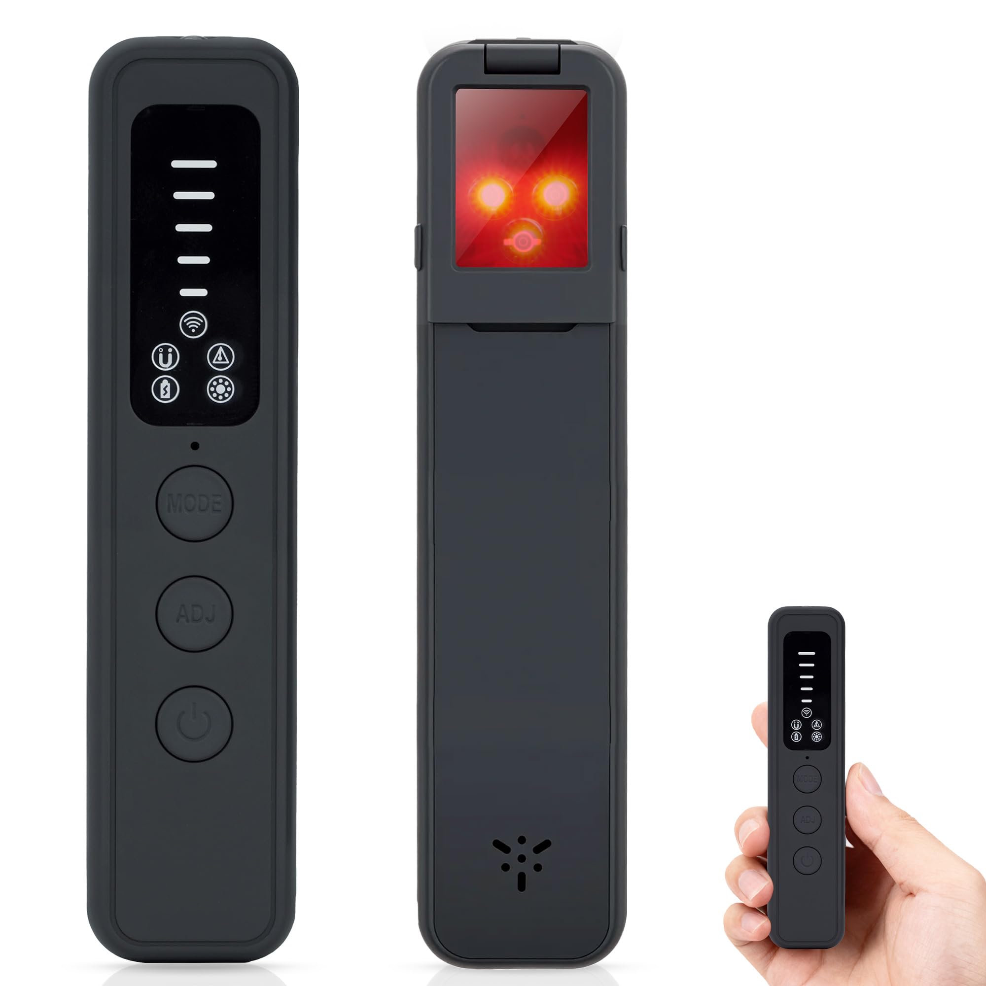 Mcbazel 6-in-1 Hidden Camera Detector for Travel Hotel Airbnb Anti-Spy Finder for Women Upgraded RF Signal GPS Tracker