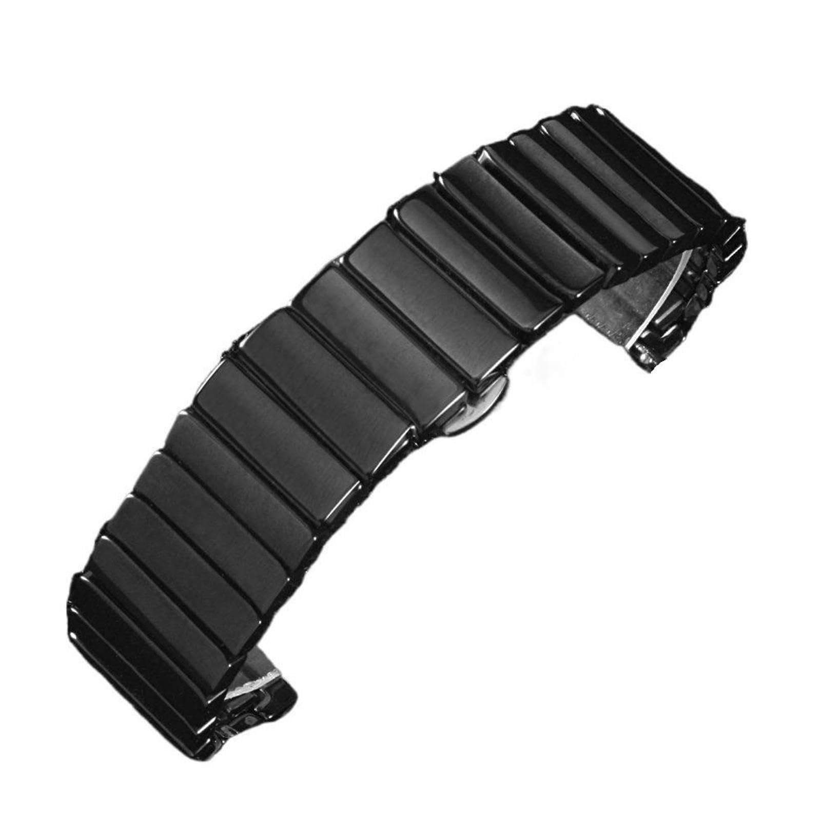 Cinturino in ceramica classico nero 20 22 24 mm Cinturino casual sostitutivo unisex