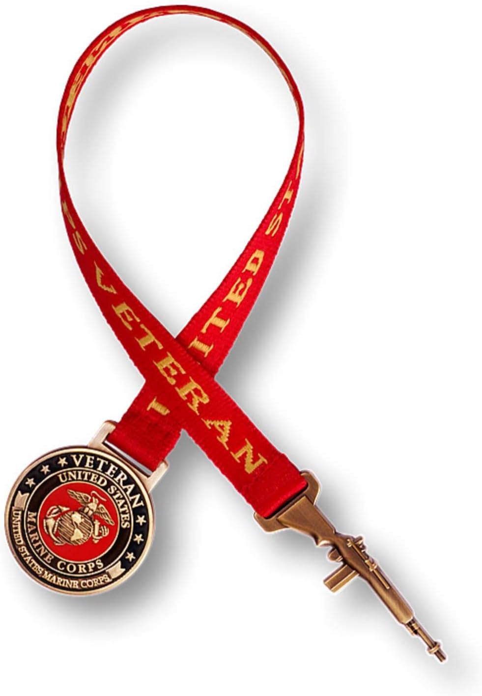 U.S. Marine Corps Veteran Bookmark with 10 Inch Ribbon