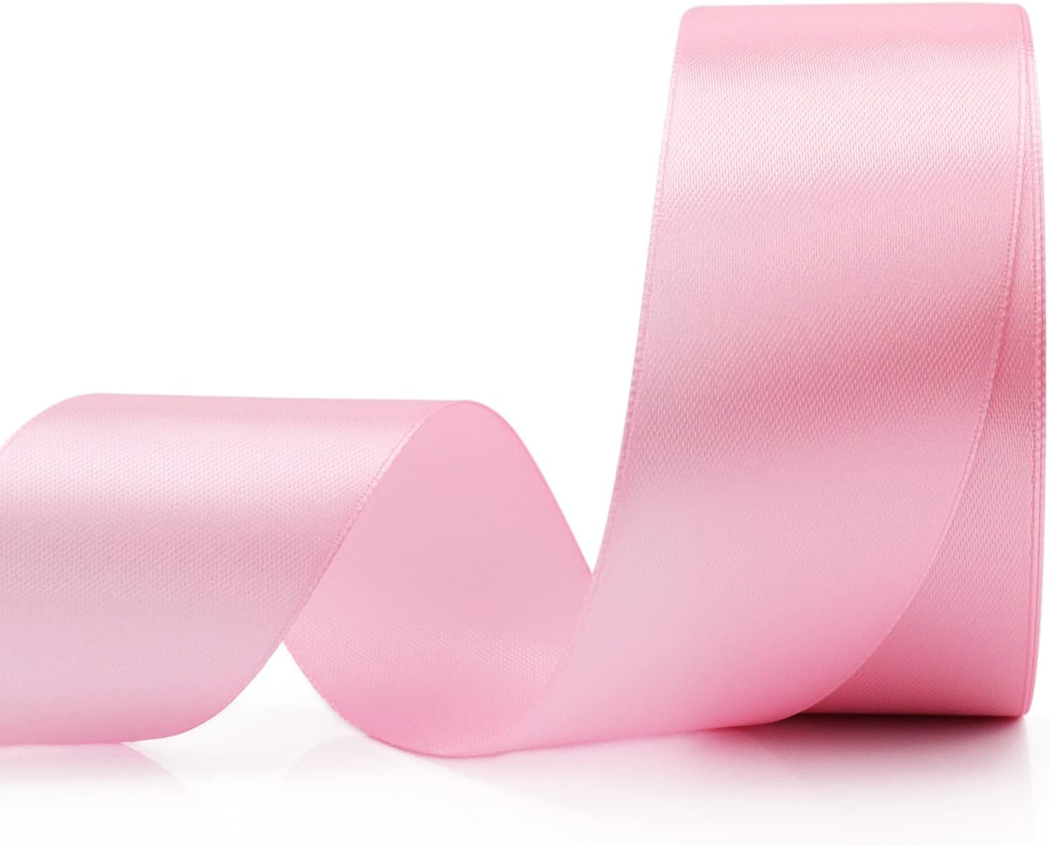 25 Yard Ribbon for Gift Wrapping Crafts Wedding Decoration Bouquets Party Arrangement (1 1/2 inch X 25 Yards, Light Pink)