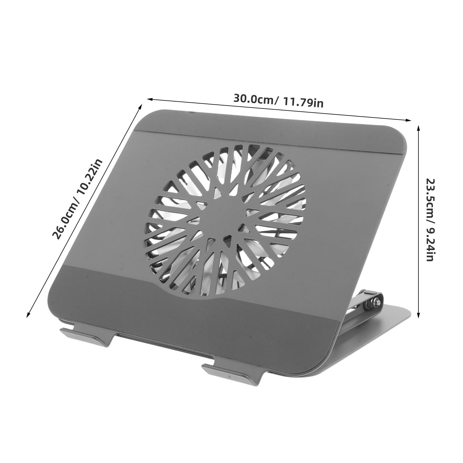 Soporte Plegable para Portátil con Ventilador Giratorio 360°