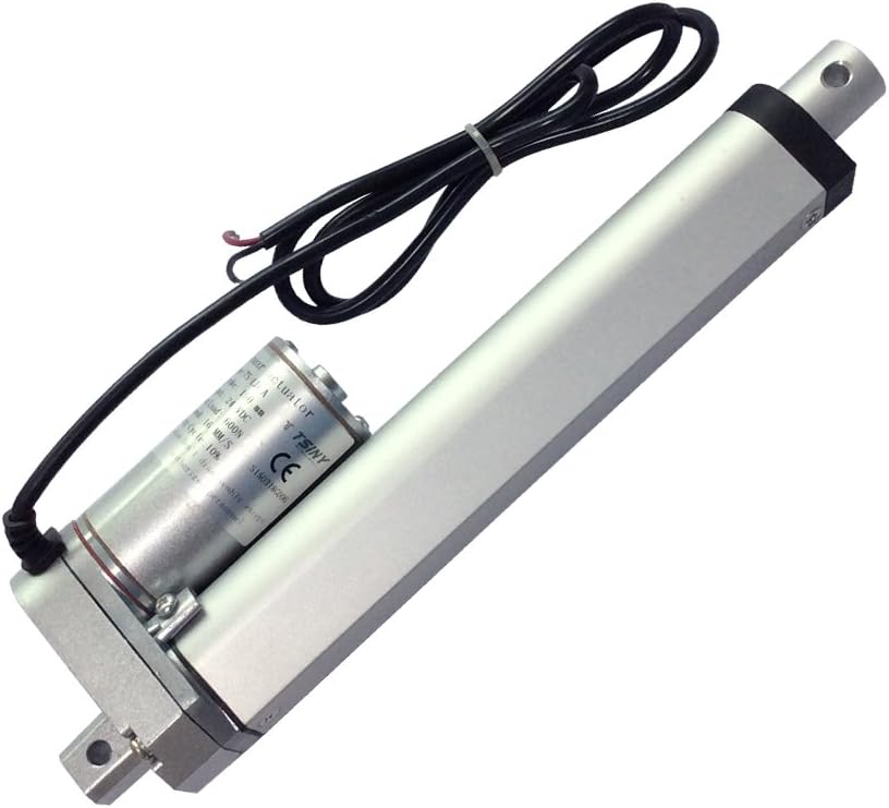 TSINY Stroke 100mm 4" Inch Electric 24V DC Linear Actuator 600N Gear Motor