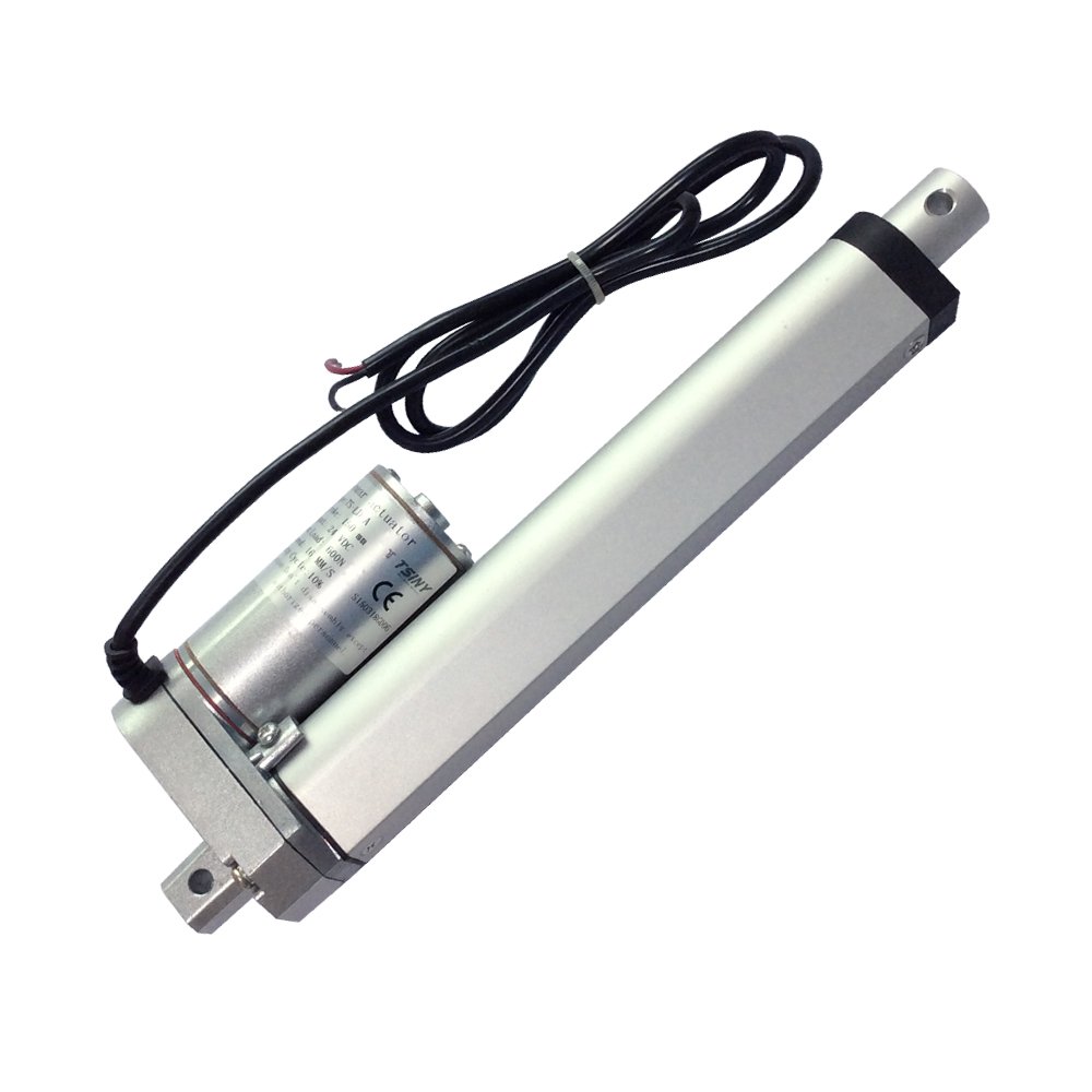 TSINY Stroke 100mm 4" Inch Electric 24V DC Linear Actuator 600N Gear