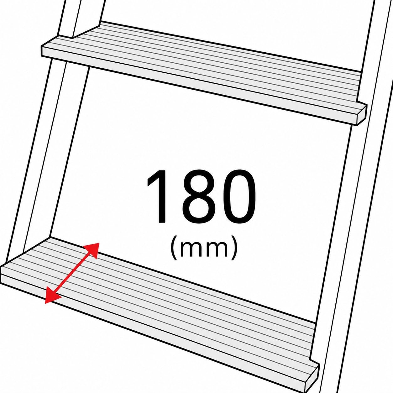 Escalera de Almacén ALX 60-05 con Plataforma 600x700 mm