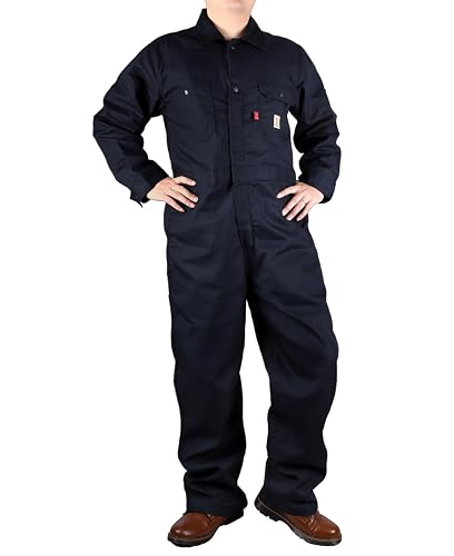 BOCOMAL FR Coveralls Men Lightweight Strecth Ripstop Flame Resistant CAT2