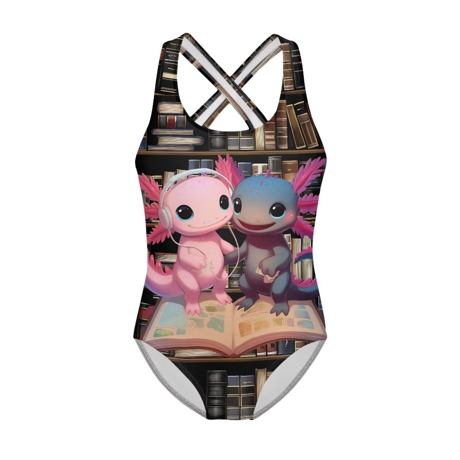 Girls Swimsuit Criss Cross Back 1-Piece Summer Beach Swiwmear