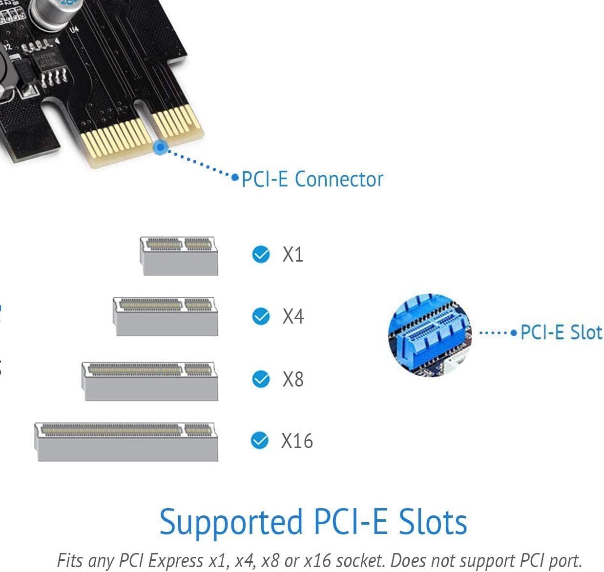 PCIE a 5 porte USB3.0 convertitore dual porte USB3.1 Type-c PCI Express Scheda di Espansione Interno USB 3.0 per Mac Pro Fresco Fl1100