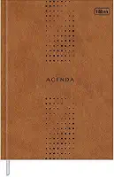Tilibra - Agenda Executiva Costurada Diária 14,5 x 20,5 cm Prátika Permanente - Caramelo