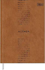 Tilibra - Agenda Executiva Costurada Diária 14,5 x 20,5 cm Prátika Permanente - Caramelo