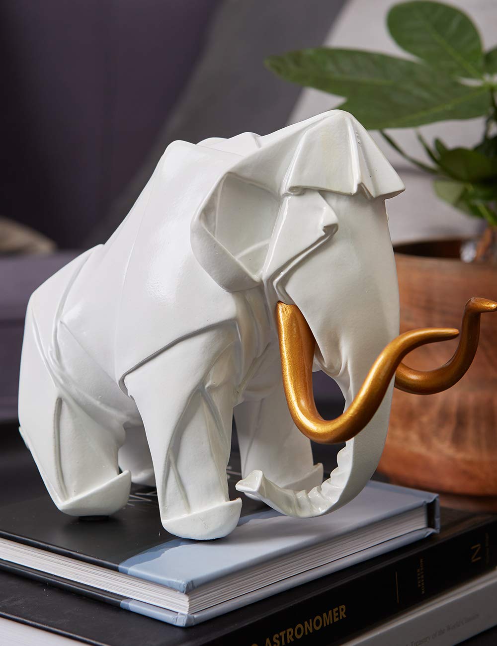 HAUCOZE Mamut Escultura Estatua Modern Adorno Decoración Animal Figura 22cm