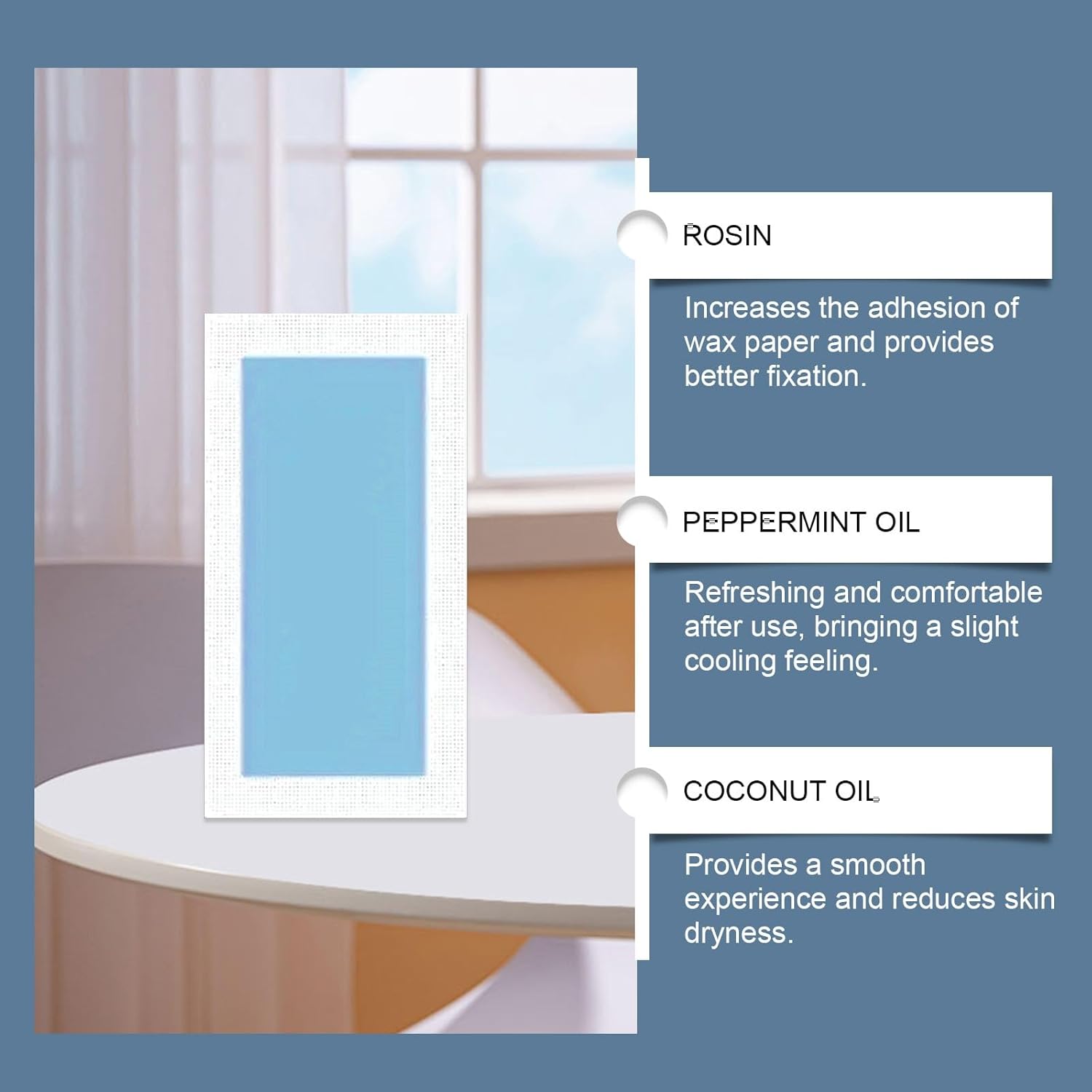 Facial Wax Strips - Gentle, Clean & Painless Hair Removal, Smooth Skin, Peel - Off Design, Portable For Daily Use(3PCS)