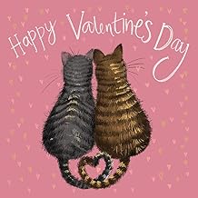 Alex Clark Happy Valentine's Day Cat Heart Tail Foil Card