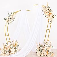 Vista 22 de Socomi 2 paneles de tela para arco de boda, 29 pulgadas x 19 pies, cortinas de gasa transparente azul bebé, 6 yardas para decoración de boda