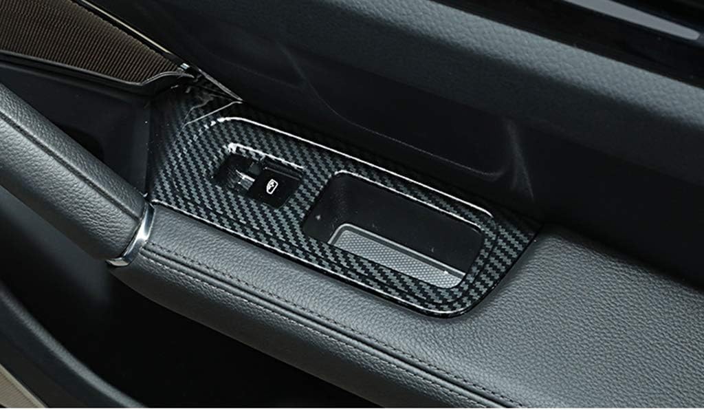 New Protective Window Control Covers Compatible with Porsche Cayenne 2018-2020 (B-Style, Carbon Look)