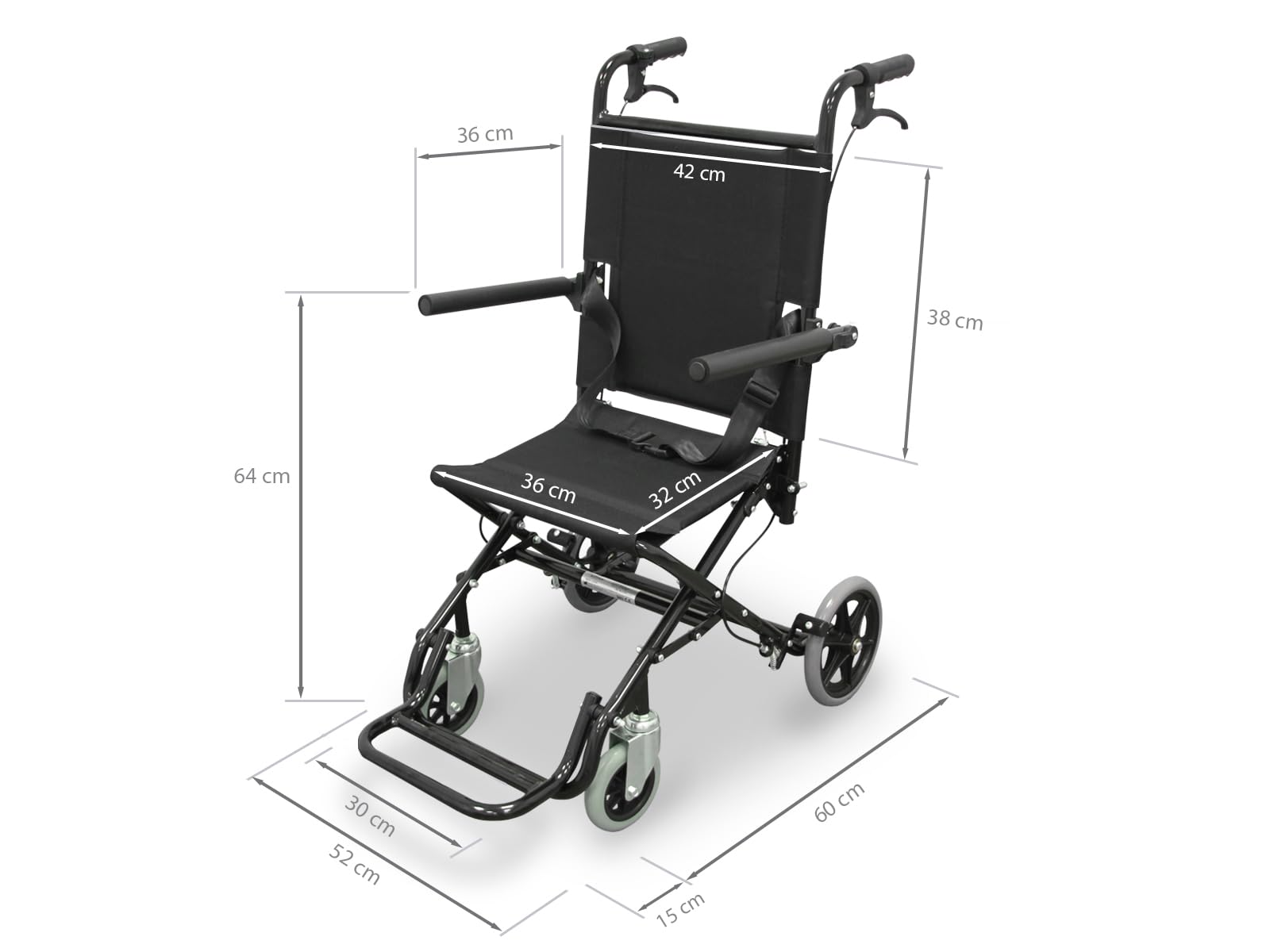 Wellcore Składany Aluminiowy Wózek Inwalidzki Wellcore