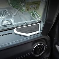Vista 2 de Cubierta de altavoz A pilar Accesorios interiores para Jeep Wrangler JL JLU Gladiator JT 2018-2024 (plateado)
