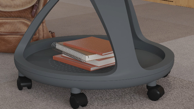 Amazon.com: EMMA + OLIVER Black Mobile Desk Chair - 360° Tablet