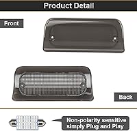 Vista 6 de Urite2GO 3ª tercera luz de freno lente ahumada cabina extendida solo compatible con Chevy S10 GMC Sonoma 1994-2003 montaje alto montaje lámpara