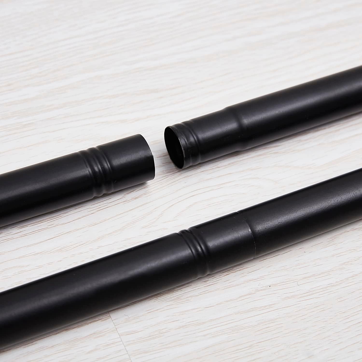 Mengersi King Size Canopy Bed, Black Bedroom Decor - Posts, Poles, Curtains Included, Fits Metal or Wood Beds