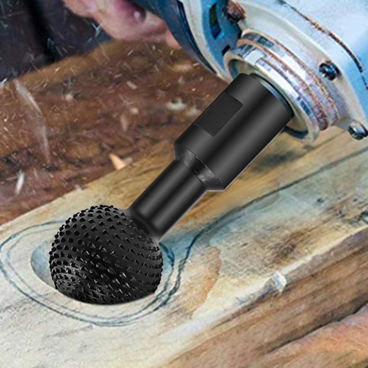 Cabilock 2piezas Brocas Giratorias Accesorio Unidades Para Madera Diseño Esférico