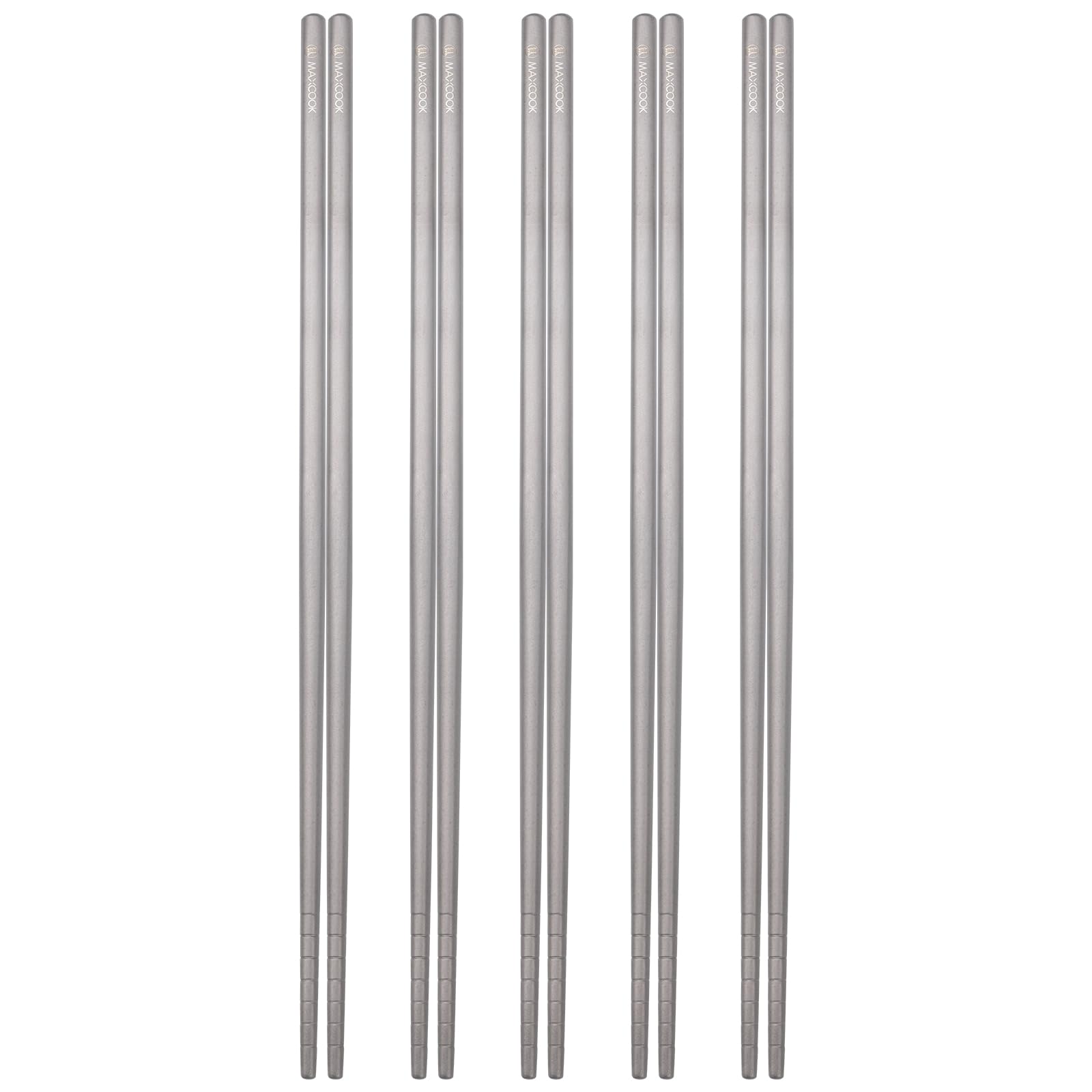 Amazon.com: MAXCOOK Pure Titanium Metal Chopsticks Reusable 5