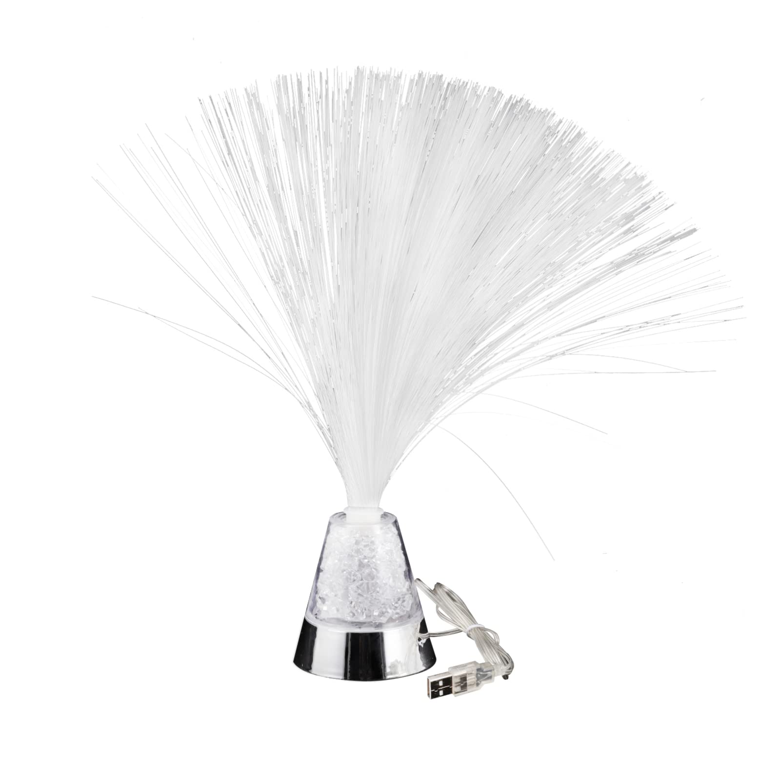 DIYEAH Chic Fiber Optic Night Lamp Colorful Led Decorative Desk Light for Home Office and Parties USB Battery Operated for Weddings Christmas and Halloween Decor