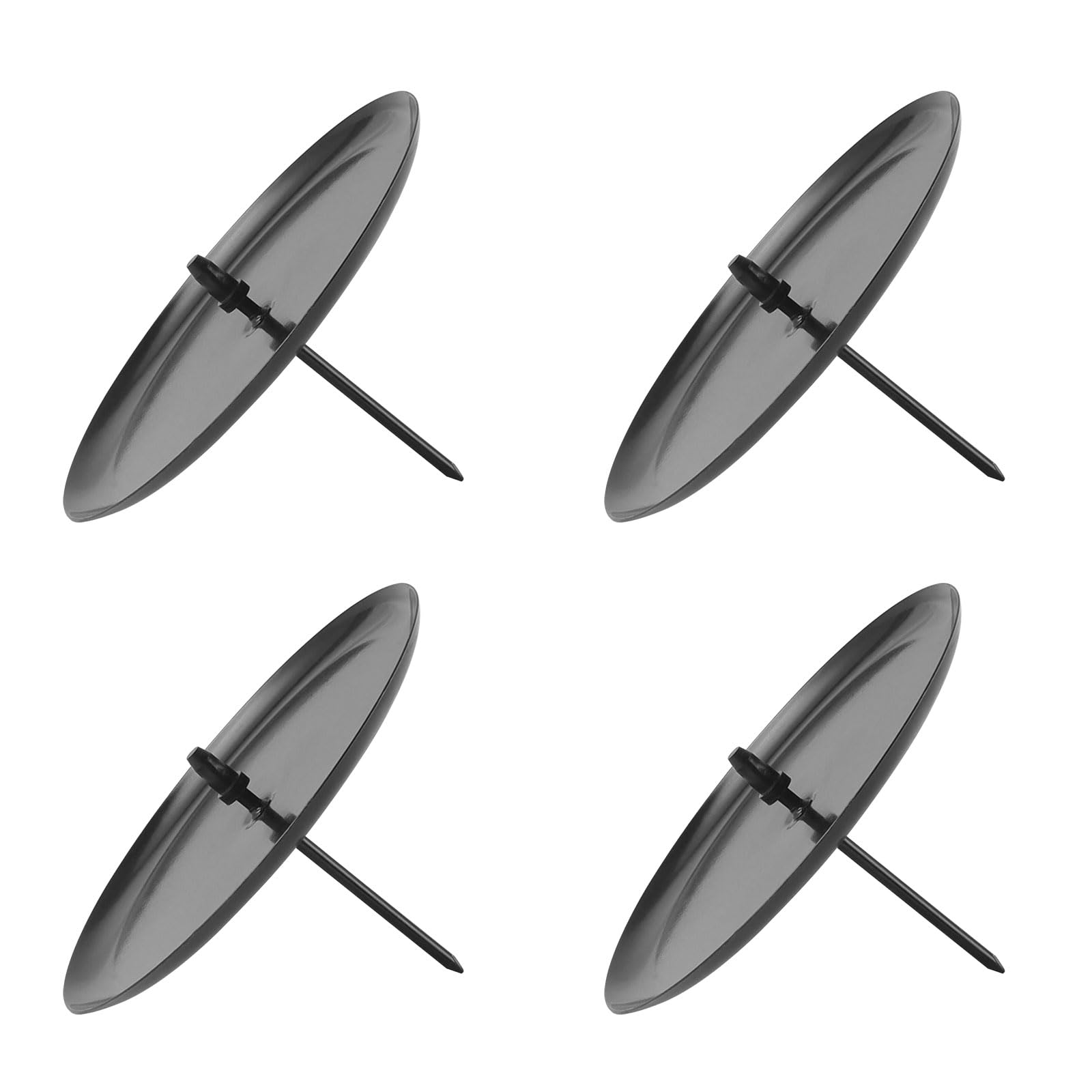 4Pcs Support Bougie en métal, Ø 8cm Bougeoir Noir pour Bougies de l'Avent, Assiette à Bougie Couronne de l'Avent avec épine, Décoration de Table de Noël, pour Décorer des Couronnes