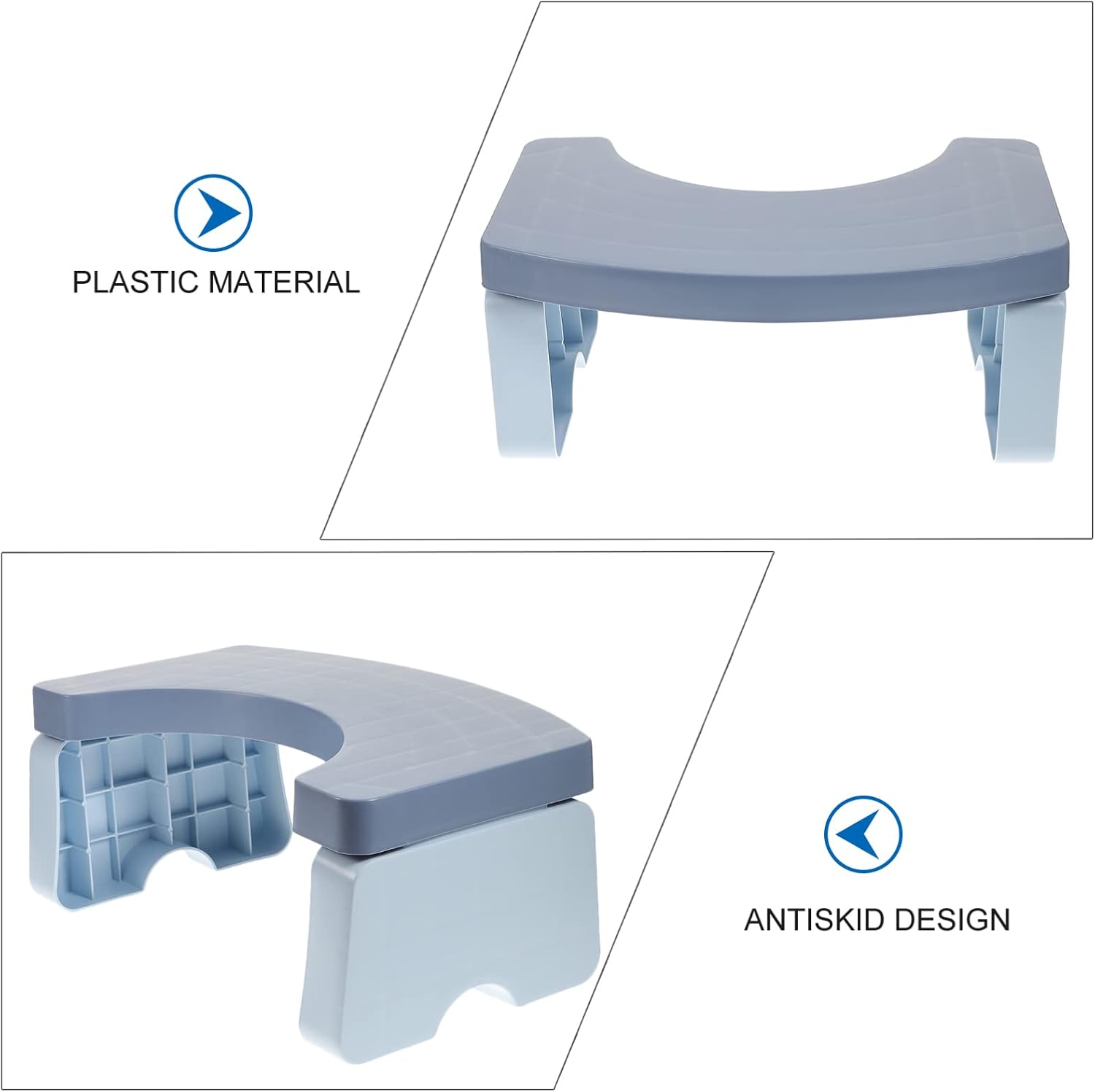 Toilet Seat Step Stool for Home Training, Plastic Safety Aid