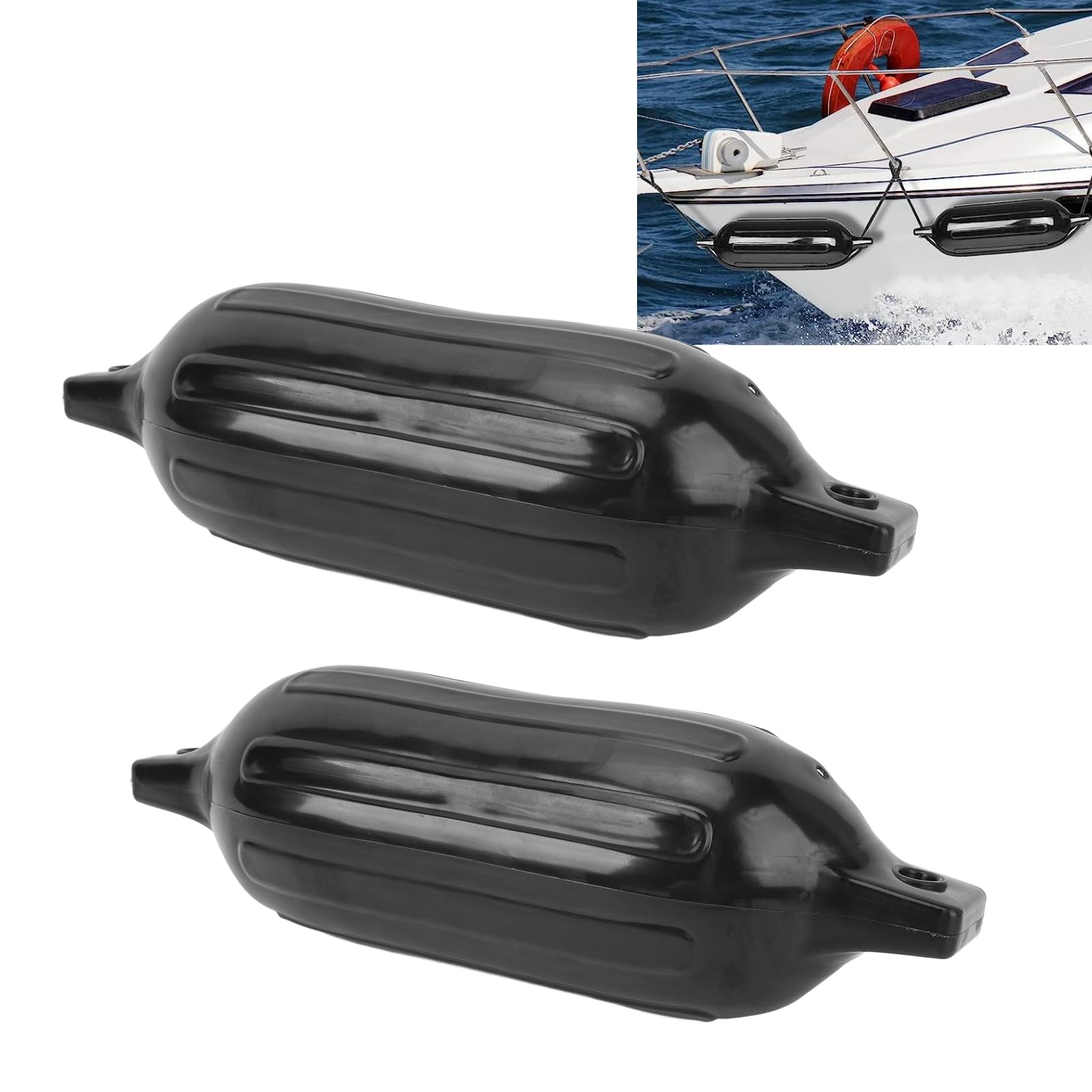 Kit Paraurti per Barche per Attracco per Boe Marine a Coste - Imbottitura Protettiva, Boe Protettive a Coste per Attracco con 4 Corde in Nylon, Versatili per Moli, Yacht, Barche