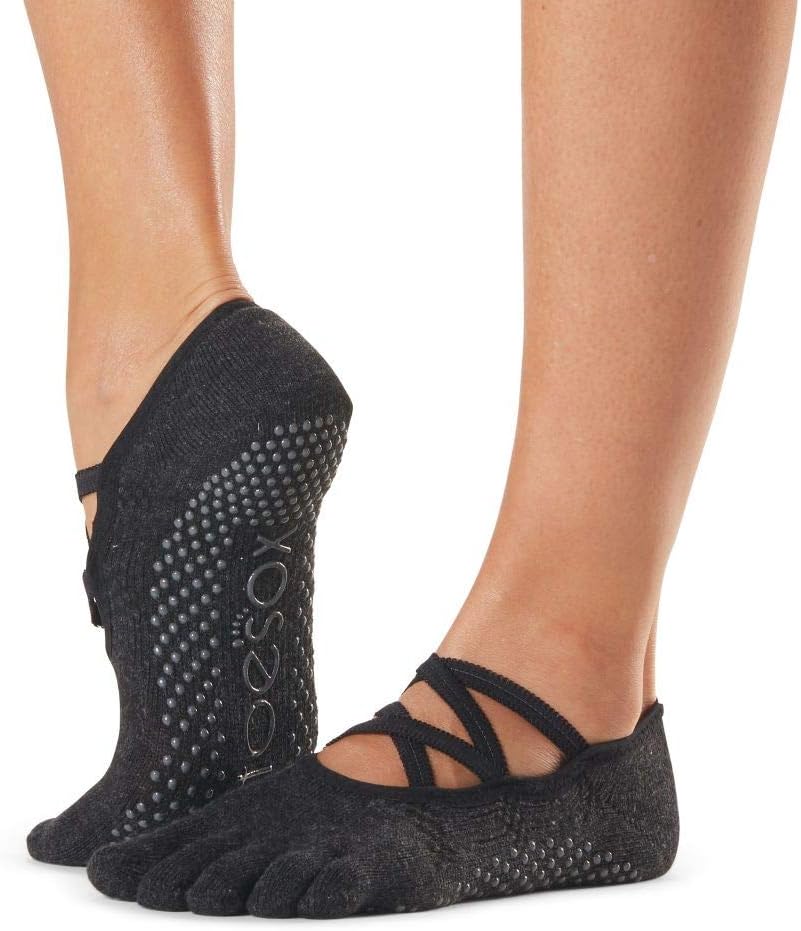 Toesox Unisex ToeSox Full Toe Elle Yoga & Pilates Grip Sock