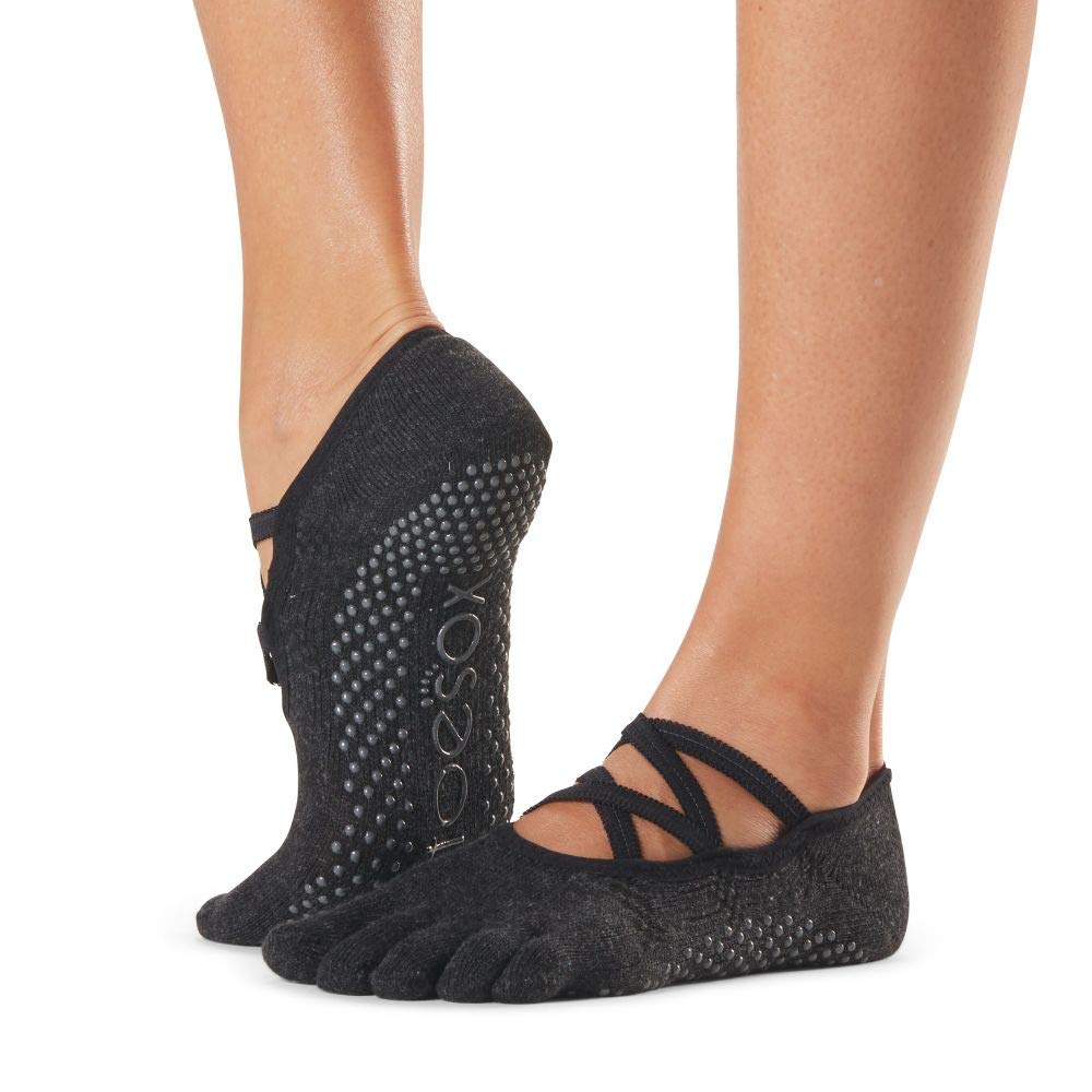 Toesox Unisex ToeSox Full Toe Elle Yoga & Pilates Grip Sock