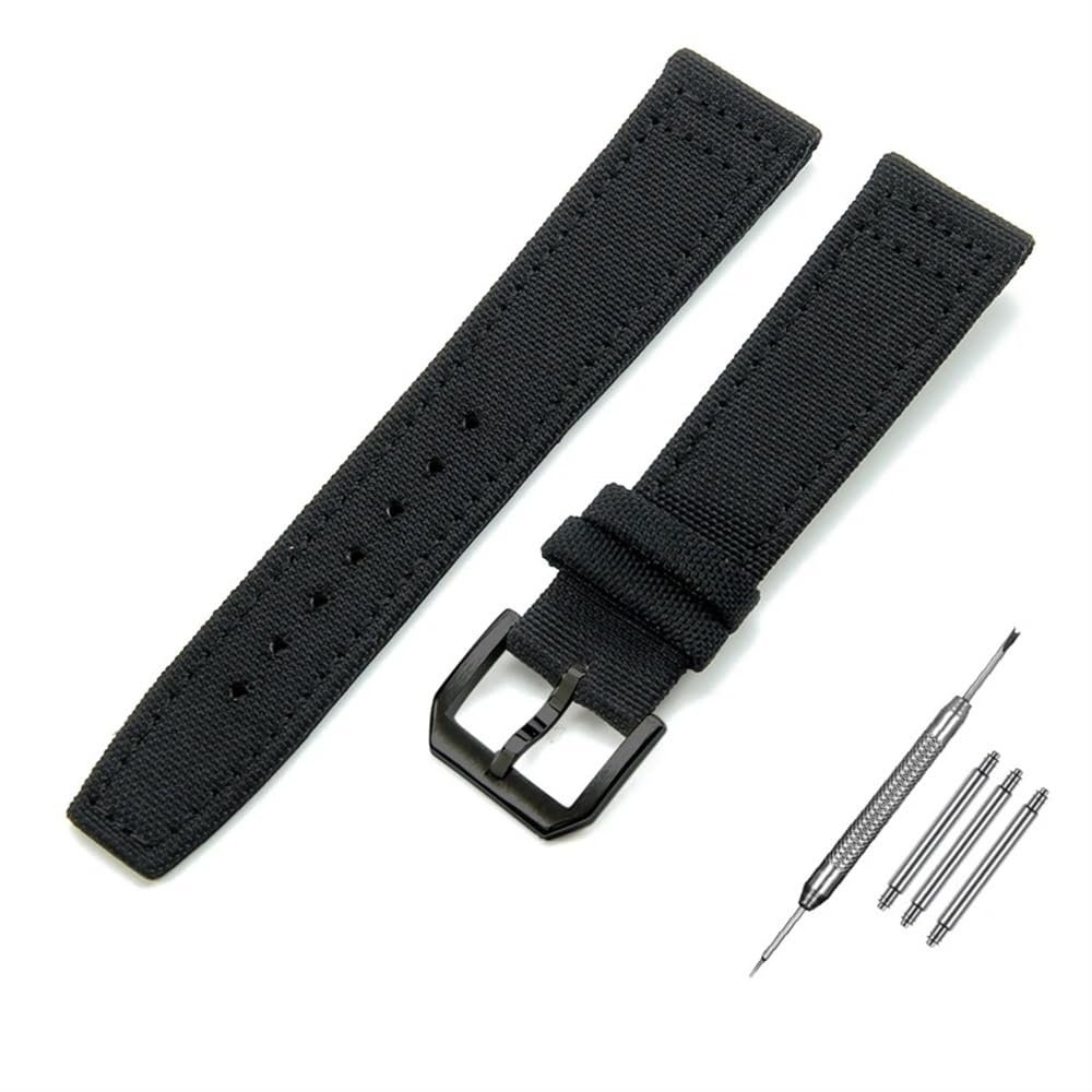 Hebilla ajustable Pulseras nylon elástico trenzado Correa de reloj de nailon 20 mm 21 mm 22 mm Correa de reloj de lona Correa de reloj de tela Hebilla plegable Hebilla de pasador Correa de repuesto de
