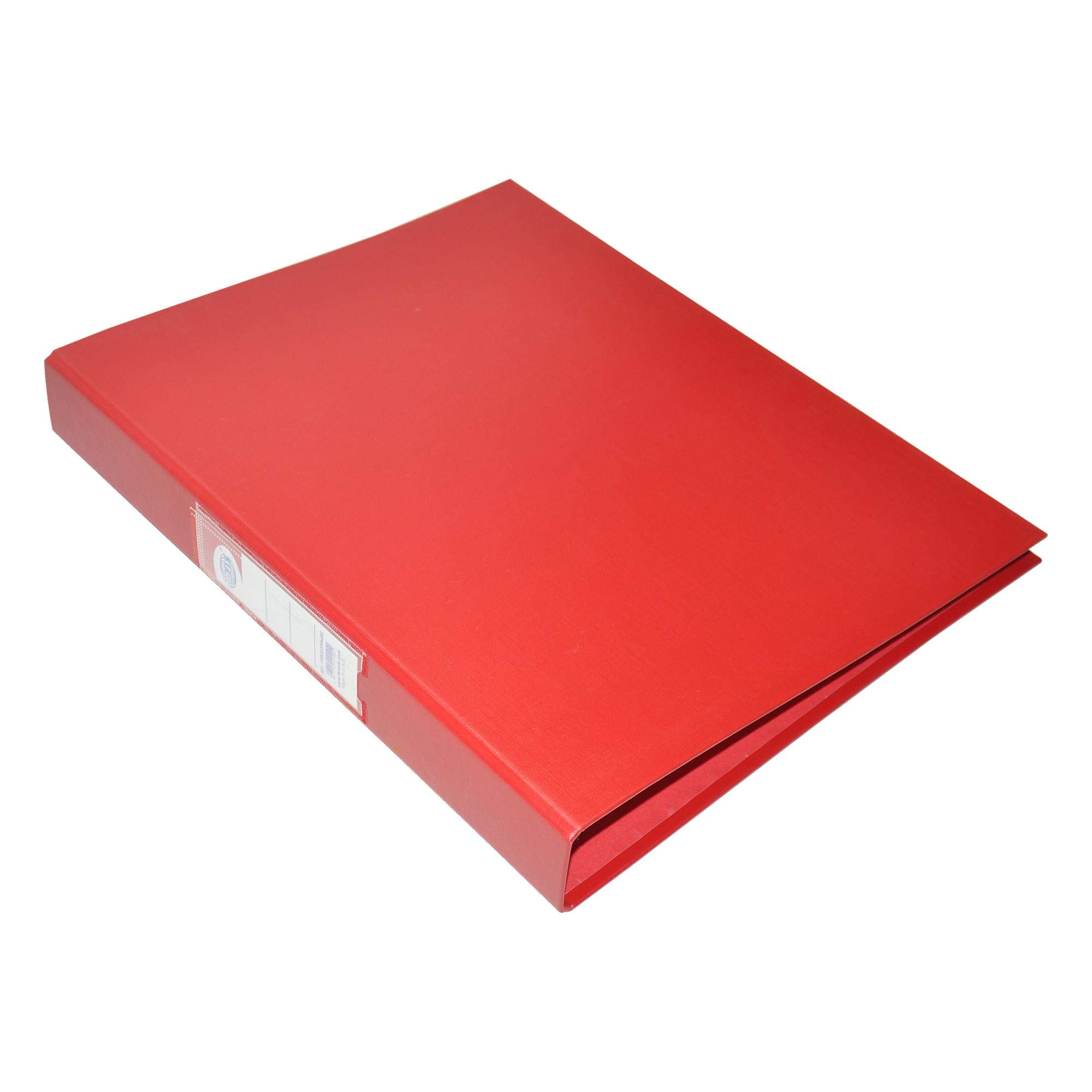 FIS® PP Ring Binders, A4 Size(210x297mm), 3[D] Rings, 25mm Spine Size, with PVC Clear Pocket Spine for Easy Insert Your Customize Label Design Red Color-FSBDD3PPA4RE
