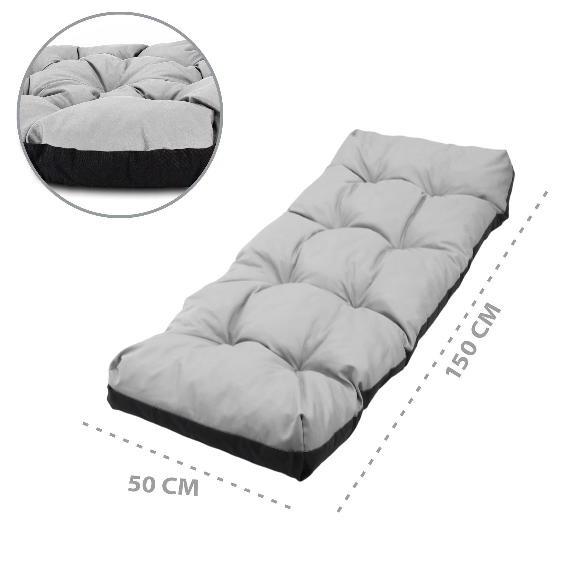 Cuscino Per Panca 80x30x3cm - Federa Lino Lavabile Con Base Antiscivolo Per Interni Ed Esterni - Foto 10